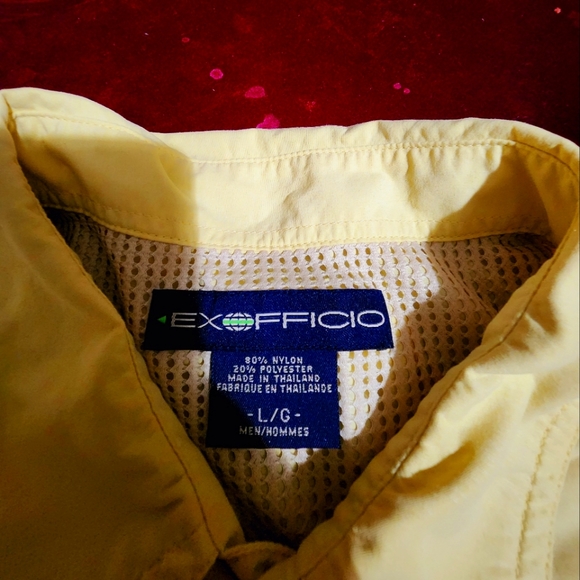 Exofficio Men's L loose fit Yellow Vented Outdoor Fishing Hiking Camping Shirt - Picture 3 of 11